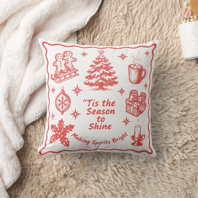 Het Is Tijd Om Te Schitteren  Kerstmis Kussen (Deken)