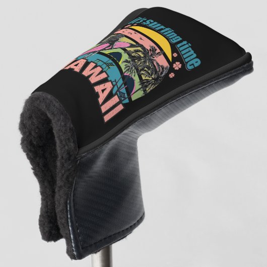 Het is tijd om te surfen - Hawaii Golfheadcover (3/4 voorkant)