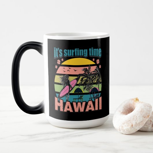 Het is tijd om te surfen - Hawaii Magische Mok (Met donut)