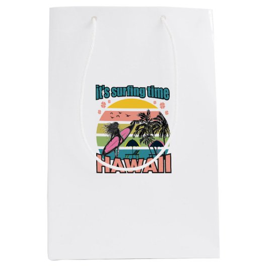 Het is tijd om te surfen - Hawaii Medium Cadeauzakje (Voorkant)