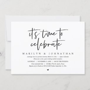 Het is tijd om te vieren, Trouw Elopement Feest I Kaart