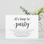 Het Is Tijd Om Te Vieren, Trouw Elopement Feest Kaart (Staand voorkant)