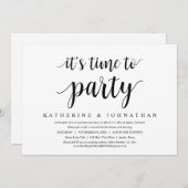 Het Is Tijd Om Te Vieren, Trouw Elopement Feest Kaart (Voorkant / Achterkant)