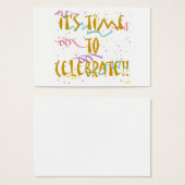 Het is tijd om te vieren! visitekaartje (Voorkant /achterkant)