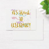 Het is tijd om te vieren! visitekaartje (Bureau)