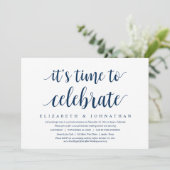 Het is tijd om te vieren, weddenschap-etenavond.. kaart (Staand voorkant)