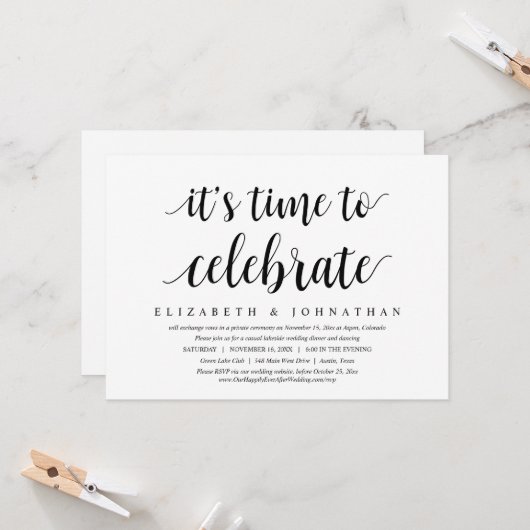 Het is tijd om te vieren, weddenschappen te eten. kaart (Voorkant / Achterkant in situ)