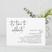 Het is tijd om te vieren, Wedding Elopement Party Kaart (Staand voorkant)