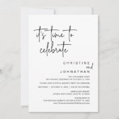 Het is tijd om te vieren, Wedding Elopement Party Kaart (Voorkant)