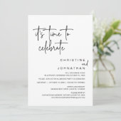 Het is tijd om te vieren, Wedding Elopement Party Kaart (Staand voorkant)