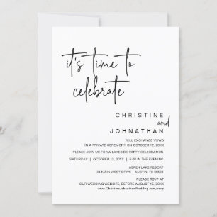 Het is tijd om te vieren, Wedding Elopement Party Kaart