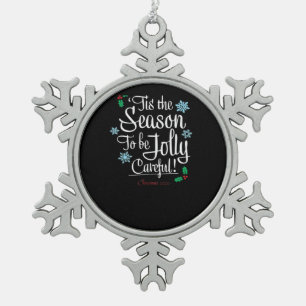 Het Is Tijd Om Te Zeggen Tin Sneeuwvlok Ornament