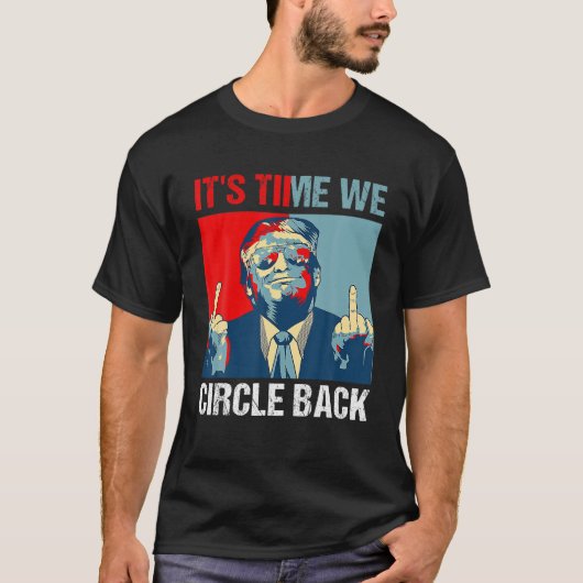 Het is tijd om Trump 2024 Middenvinger terug te dr T-shirt (Voorkant)
