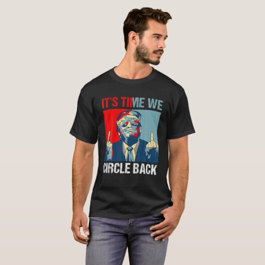 Het is tijd om Trump 2024 Middenvinger terug te dr T-shirt (Voorkant volledig)