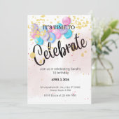 HET IS TIJD OM UITNODIGING TEMPLATE TE VIEREN (Staand voorkant)