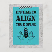 Het is tijd om uw ruggengraatnotitie te richten briefkaart (Voorkant)