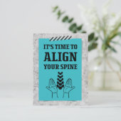 Het is tijd om uw ruggengraatnotitie te richten briefkaart (Staand voorkant)