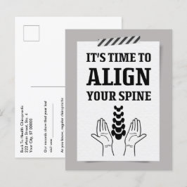 Het is tijd om uw ruggengraatnotitie te richten briefkaart