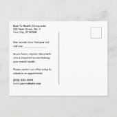 Het is tijd om uw ruggengraatnotitie te richten briefkaart (Achterkant)