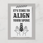 Het is tijd om uw ruggengraatnotitie te richten briefkaart (Voorkant)