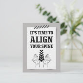 Het is tijd om uw ruggengraatnotitie te richten briefkaart (Staand voorkant)