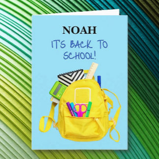 Het is tijd! Terug naar school wenskaart Kaart