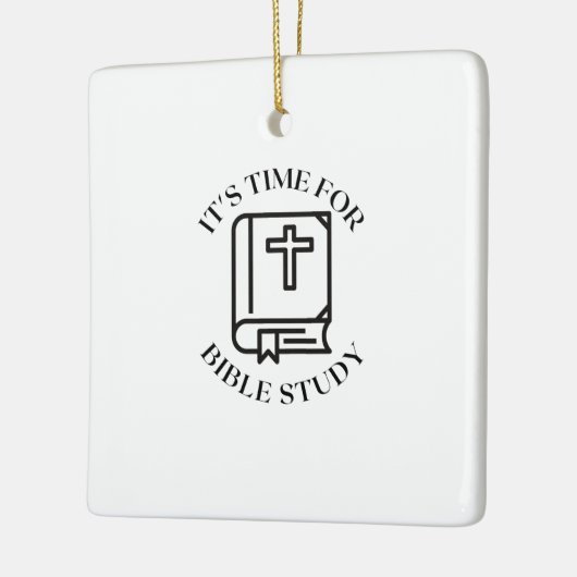 Het is tijd voor bijbelstudie keramisch ornament (Links)