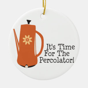 Het is tijd voor de dader. keramisch ornament