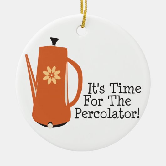 Het is tijd voor de dader. keramisch ornament (Voorkant)