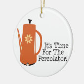 Het is tijd voor de dader. keramisch ornament (Links)