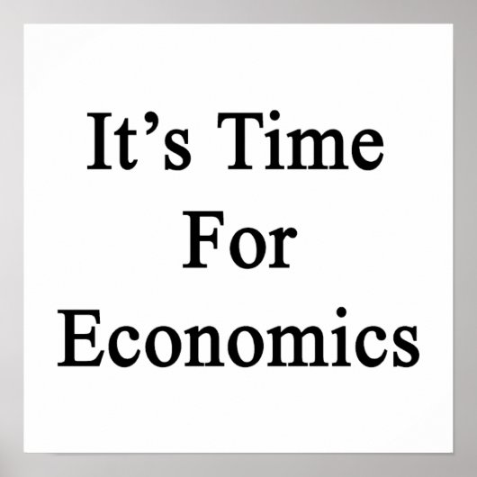 Het is tijd voor de economie poster (Voorkant)