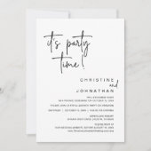 Het is tijd voor een feest, een huwelijksfeest. kaart (Voorkant)