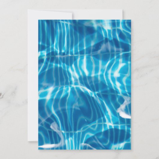 Het is tijd voor een pool party verjaardagsuitnodi kaart (Achterkant)