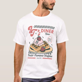 Het is tijd voor het diner, wereldberoemde wafels t-shirt
