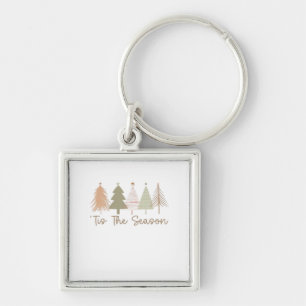 Het Is Tijd Voor Kerstbomen Whimsical Kerstmis Sleutelhanger