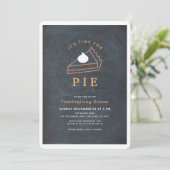 Het is tijd voor Pie Chalkboard Thanksgiving Diner Kaart (Staand voorkant)