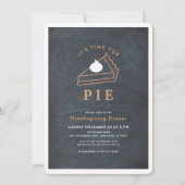 Het is tijd voor Pie Chalkboard Thanksgiving Diner Kaart (Voorkant)