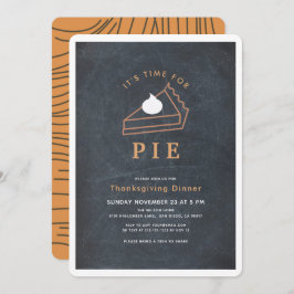 Het is tijd voor Pie Chalkboard Thanksgiving Diner Kaart