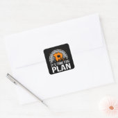 Het is tijd voor Plan Bitcoin Vierkante Sticker (Envelop)