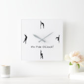 Het is tijd voor Pole Dance. Klok voor poolbewegin (Huis)