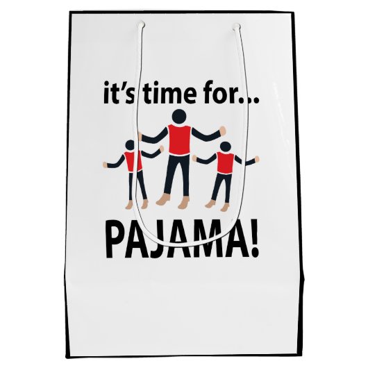 Het is tijd voor pyjama medium cadeauzakje (Achterkant)