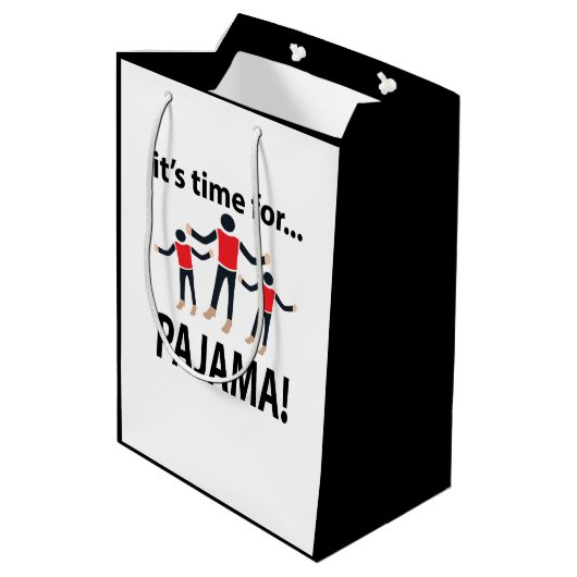 Het is tijd voor pyjama medium cadeauzakje (Achterkant Gekanteld)