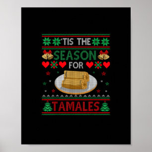 Het Is Tijd Voor Tamales Grappig Kersteten Poster