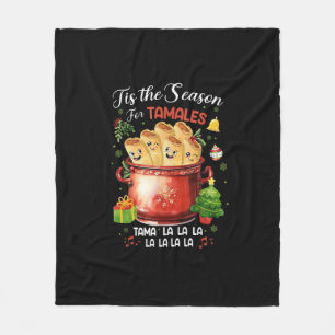 Het is tijd voor tamales Kerst Mexicaans eten Fleece Deken