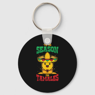 Het is tijd voor tamales Mexicaanse kerstvakantie Sleutelhanger