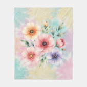 Het is tijd voor Tie Dye bloemen in bloei Fleece Deken (Voorkant)