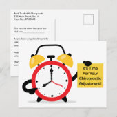 Het is tijd voor uw chiropractische aanpassing briefkaart (Voorkant / Achterkant)