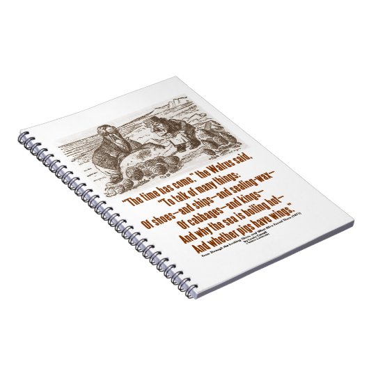 Het is tijd voor Walrus Carpenter (kijkend glas) Notitieboek (Rechterzijde)