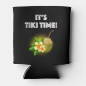 Het is Tiki tijd! Tropical Island Tiki Bar Blikjeskoeler (Voorkant)