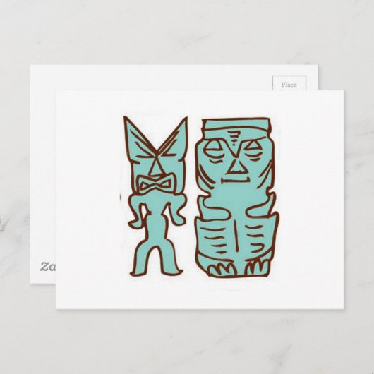 Het is Tiki Time. Briefkaart (Voorkant / Achterkant)